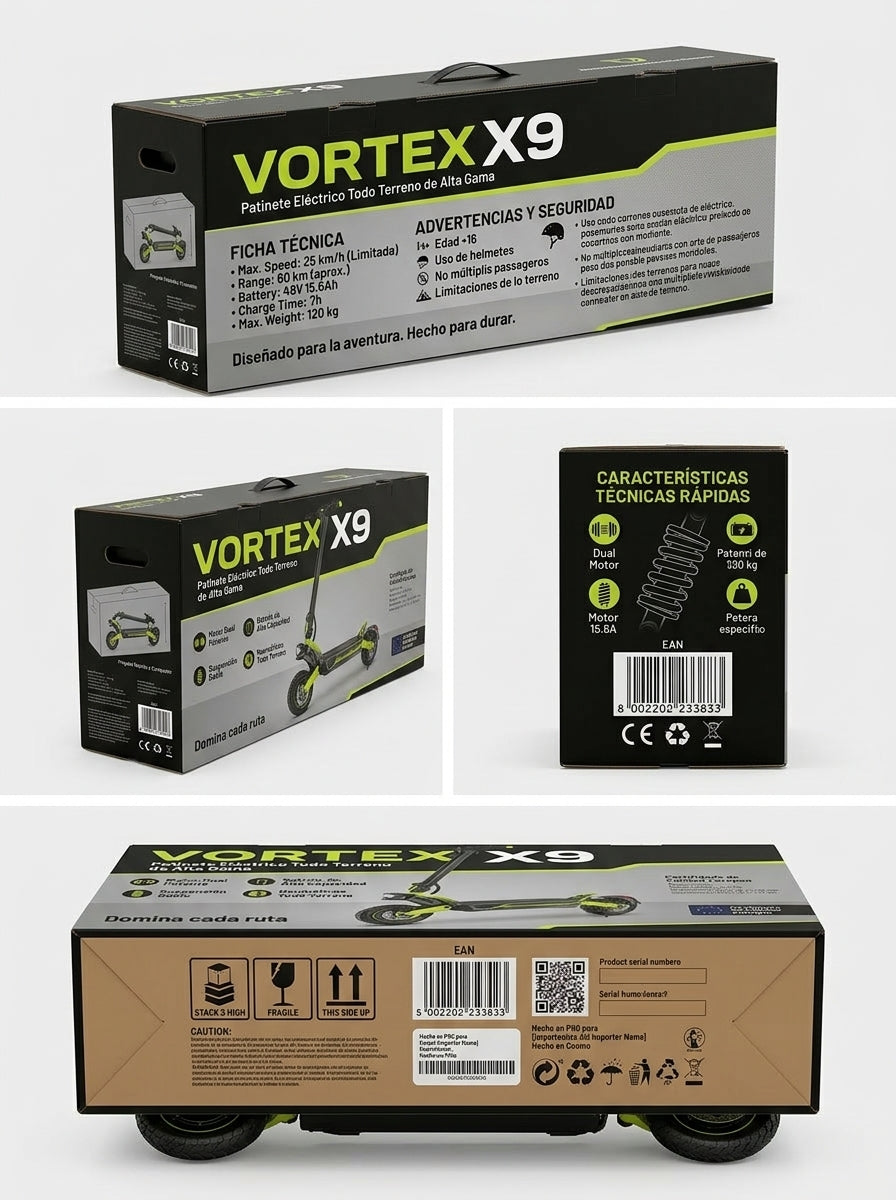 VORTEX X9 2x2, über eine App verbunden.